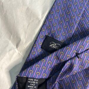 Brooks Brothers Silk Necktie Blue Purple Circle Pattern Mens‎ Tie